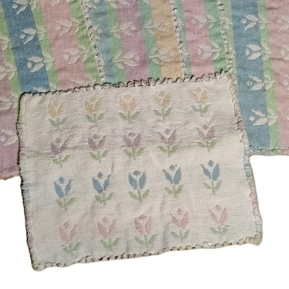 Unbranded Other - Vintage Pastel Colored Flower Reversible Placemats Set Of Five